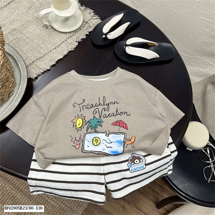 SÉT COTON IN HÌNH ĐI BIỂN