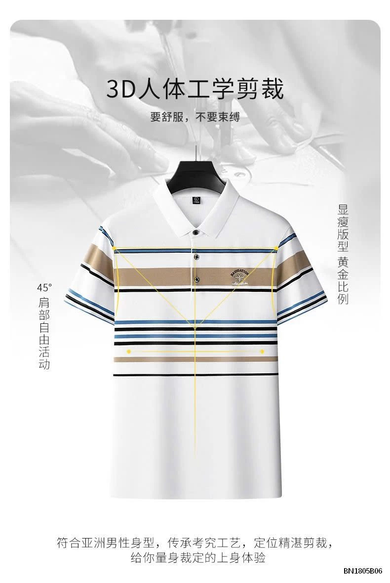 ÁO POLO NAM PHỐI KẺ NGANG