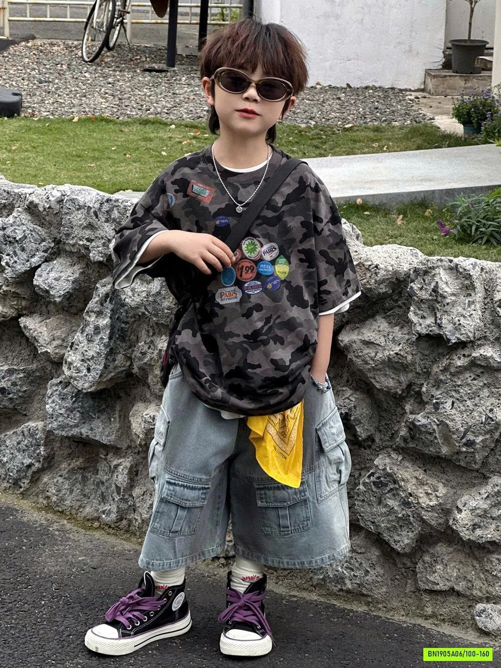 ÁO RẰN RI MIX SHORT JEANS AFTE