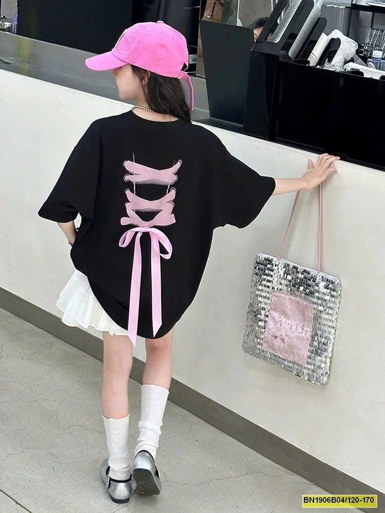 SET ÁO PHÔNG NƠ LƯNG PHỐI CHÂN VÁY TRẮNG