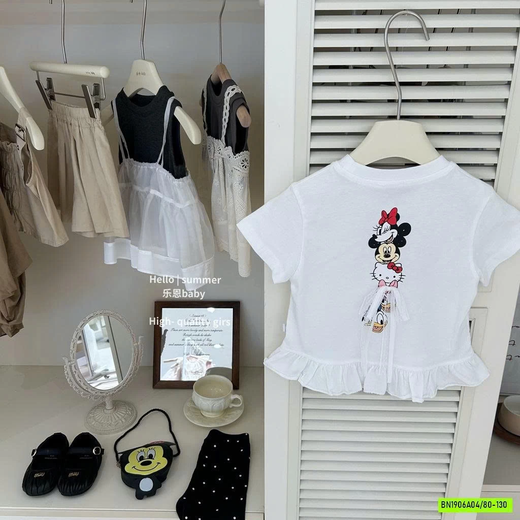 SÉT ÁO TRẮNG MIX LEGGING MICKEY