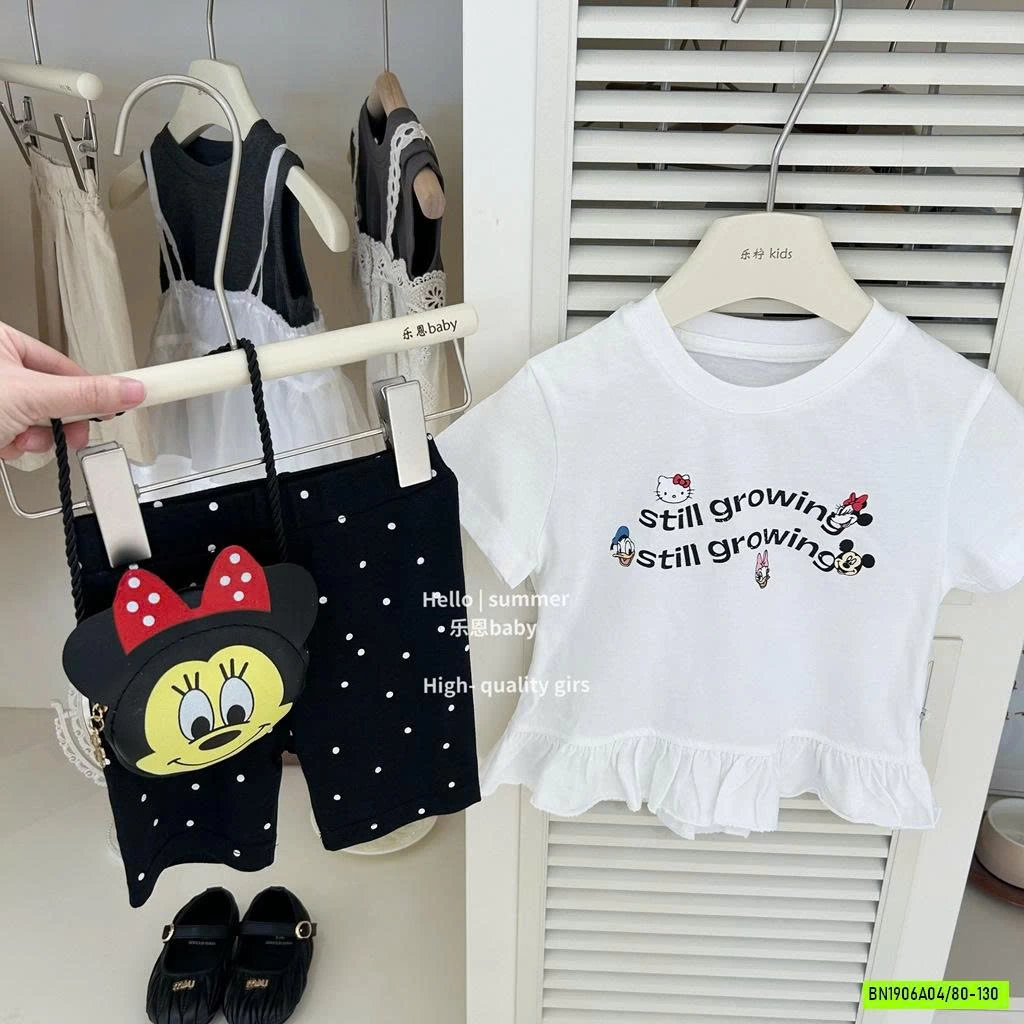 SÉT ÁO TRẮNG MIX LEGGING MICKEY