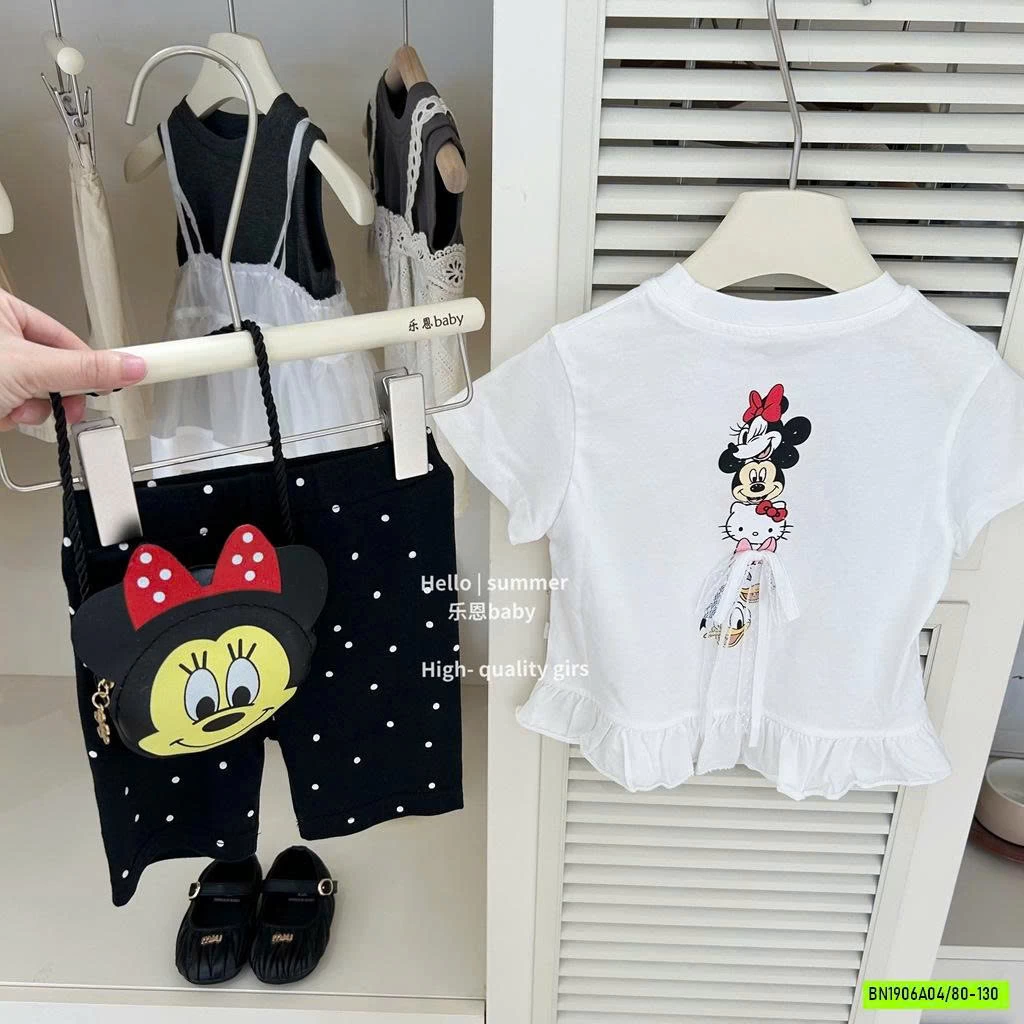 SÉT ÁO TRẮNG MIX LEGGING MICKEY