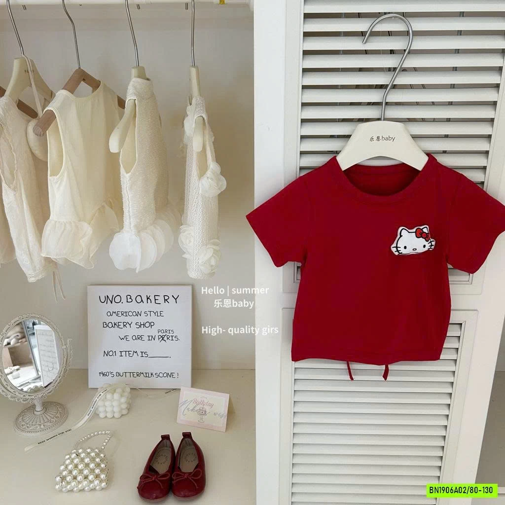 SÉT ÁO ĐỎ MIX SHORT KITTY