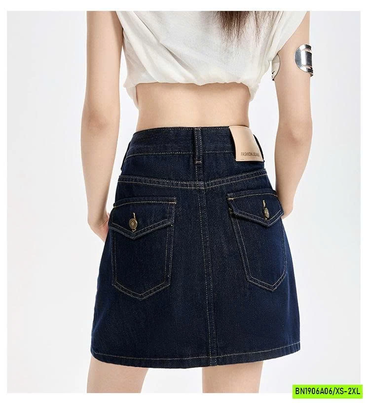 CHÂN VÁY DENIM CHỮ A CAO CẤP