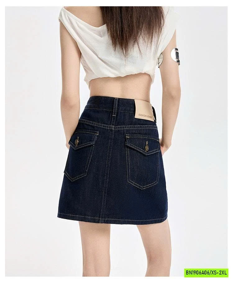 CHÂN VÁY DENIM CHỮ A CAO CẤP