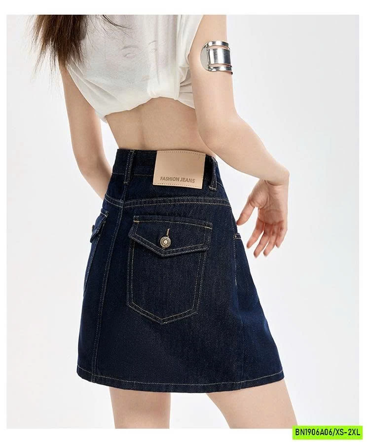 CHÂN VÁY DENIM CHỮ A CAO CẤP