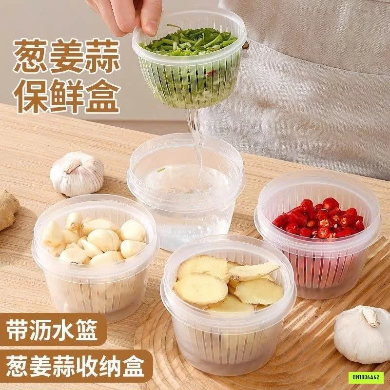 SET 8 HỘP ĐỰNG THỰC PHẨM HÀNH LÁ, GỪNG TỎI