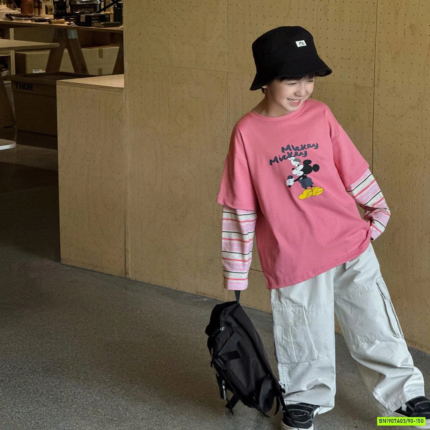 ÁO THUN GIẢ 2 LỚP TAY KẺ MCKEY AQ5007