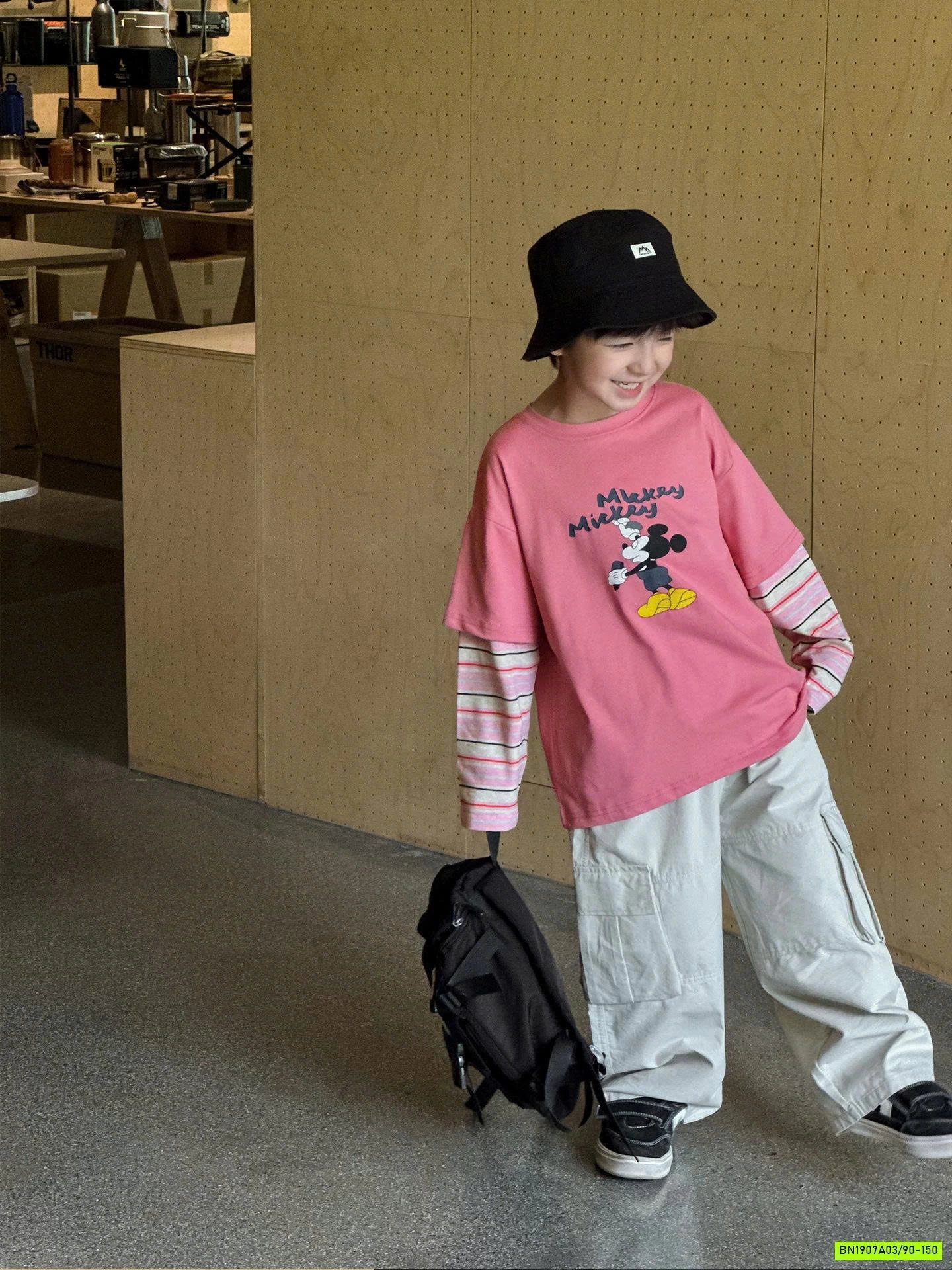 ÁO THUN GIẢ 2 LỚP TAY KẺ MCKEY AQ5007