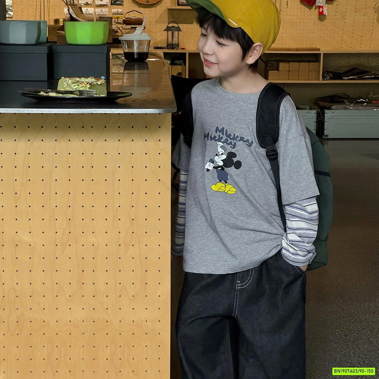 ÁO THUN GIẢ 2 LỚP TAY KẺ MCKEY AQ5007