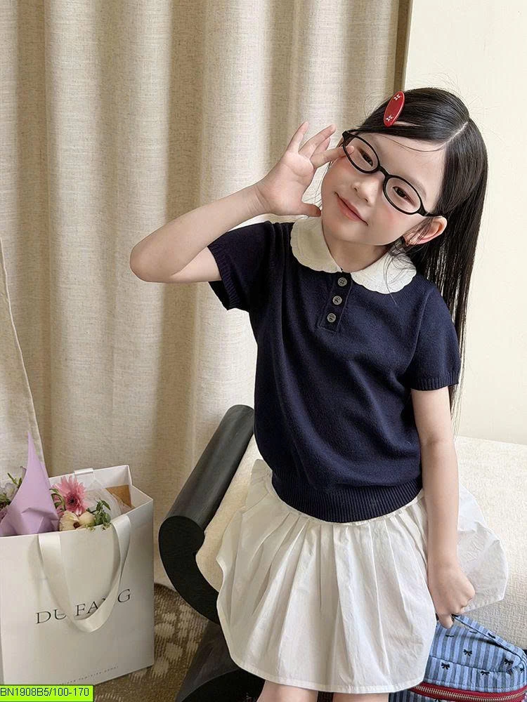 ÁO LEN CỔ SEN NỮ SINH AMBB