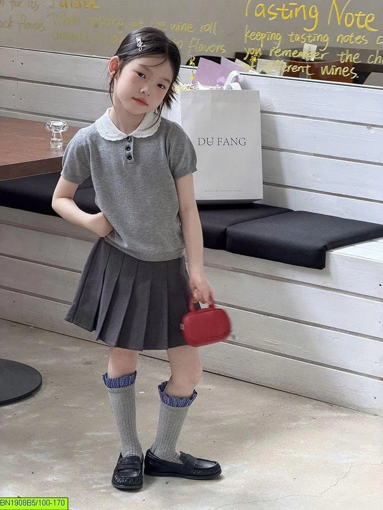ÁO LEN CỔ SEN NỮ SINH AMBB