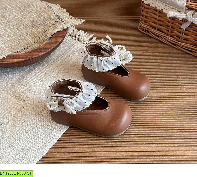 BOOT CỔ NGẮN PHỐI NƠ CHẤM BI