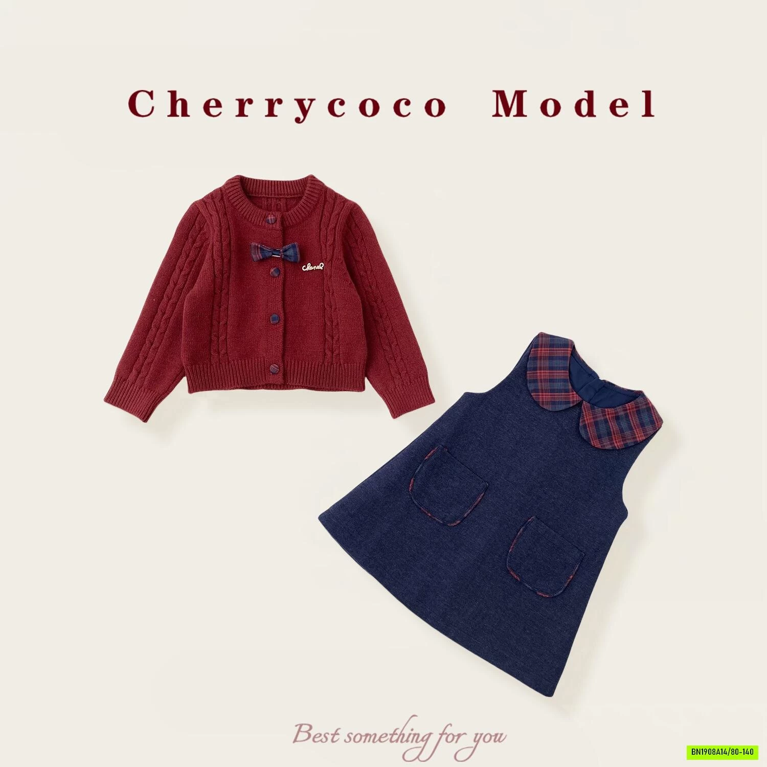 SÉT VÁY MIX CARDIGAN ĐỎ CHERRYCOCO