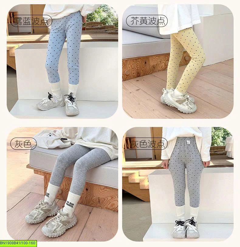 QUẦN LEGGING COTTON CHO BÉ GÁI