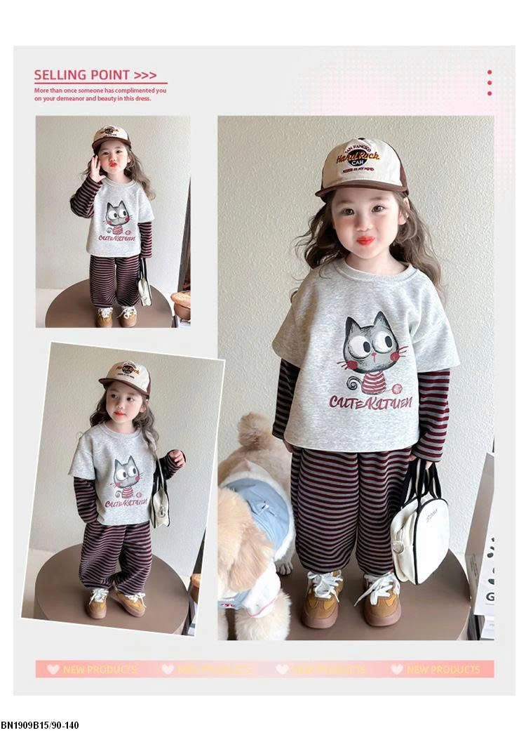 BỘ COTTON MÈO DỄ THƯƠNG