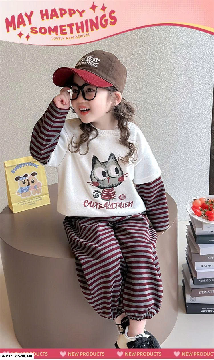 BỘ COTTON MÈO DỄ THƯƠNG