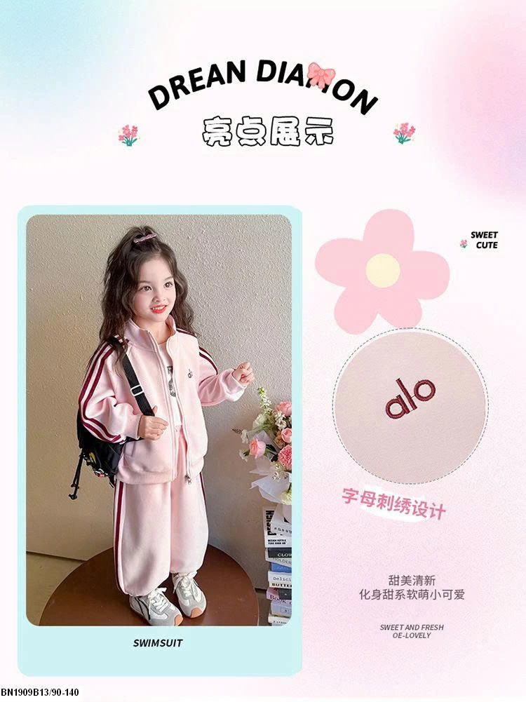 SÉT NỈ ALO SỌC HỒNG