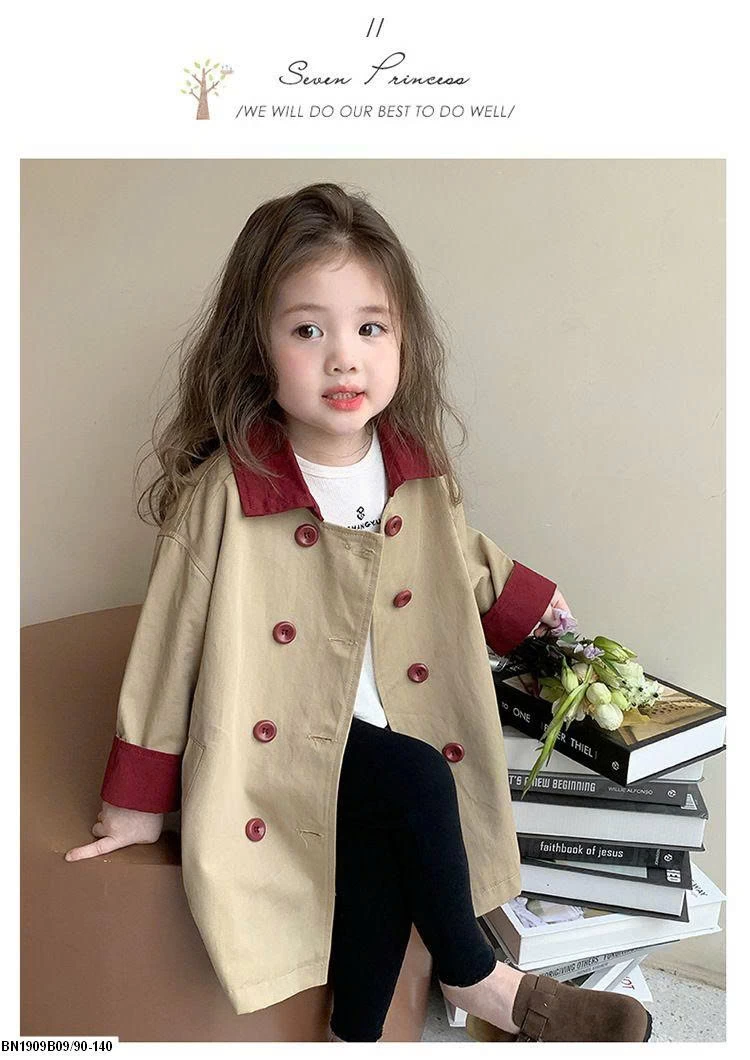 ÁO MĂNG TÔ CỔ ĐỎ