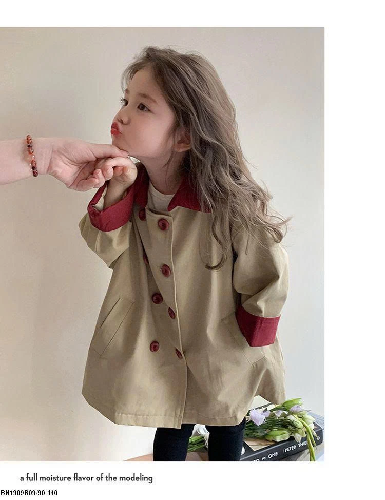 ÁO MĂNG TÔ CỔ ĐỎ