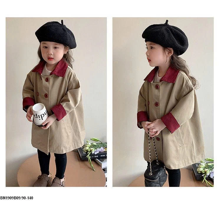 ÁO MĂNG TÔ CỔ ĐỎ