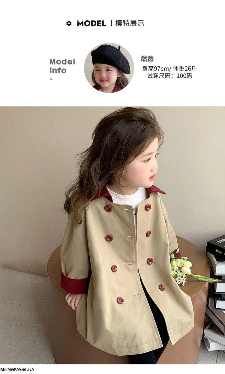 ÁO MĂNG TÔ CỔ ĐỎ