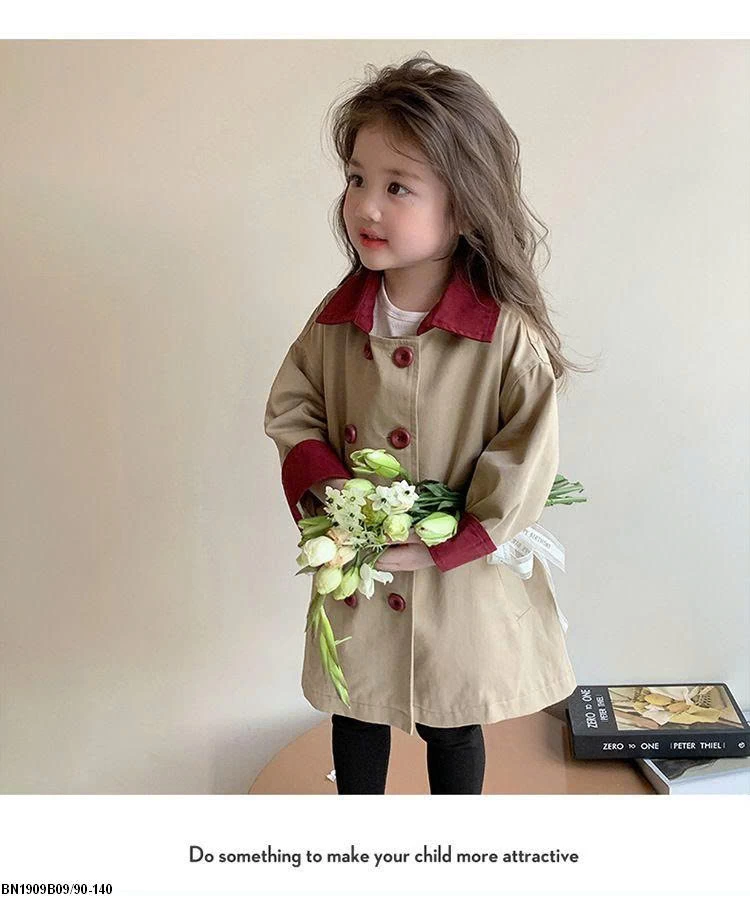 ÁO MĂNG TÔ CỔ ĐỎ