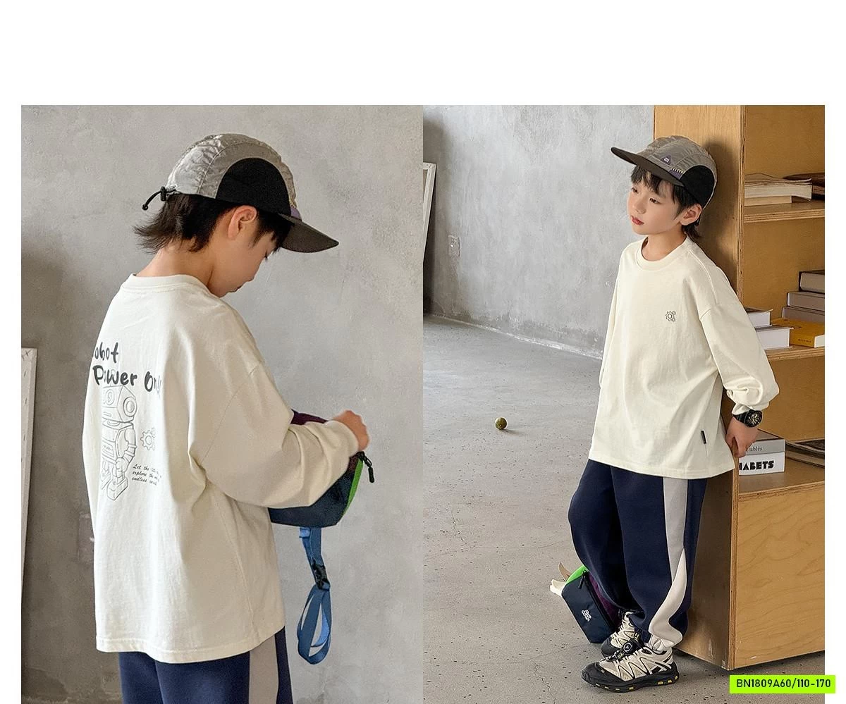 ÁO THUN BÉ TRAI IN CHỮ LƯNG