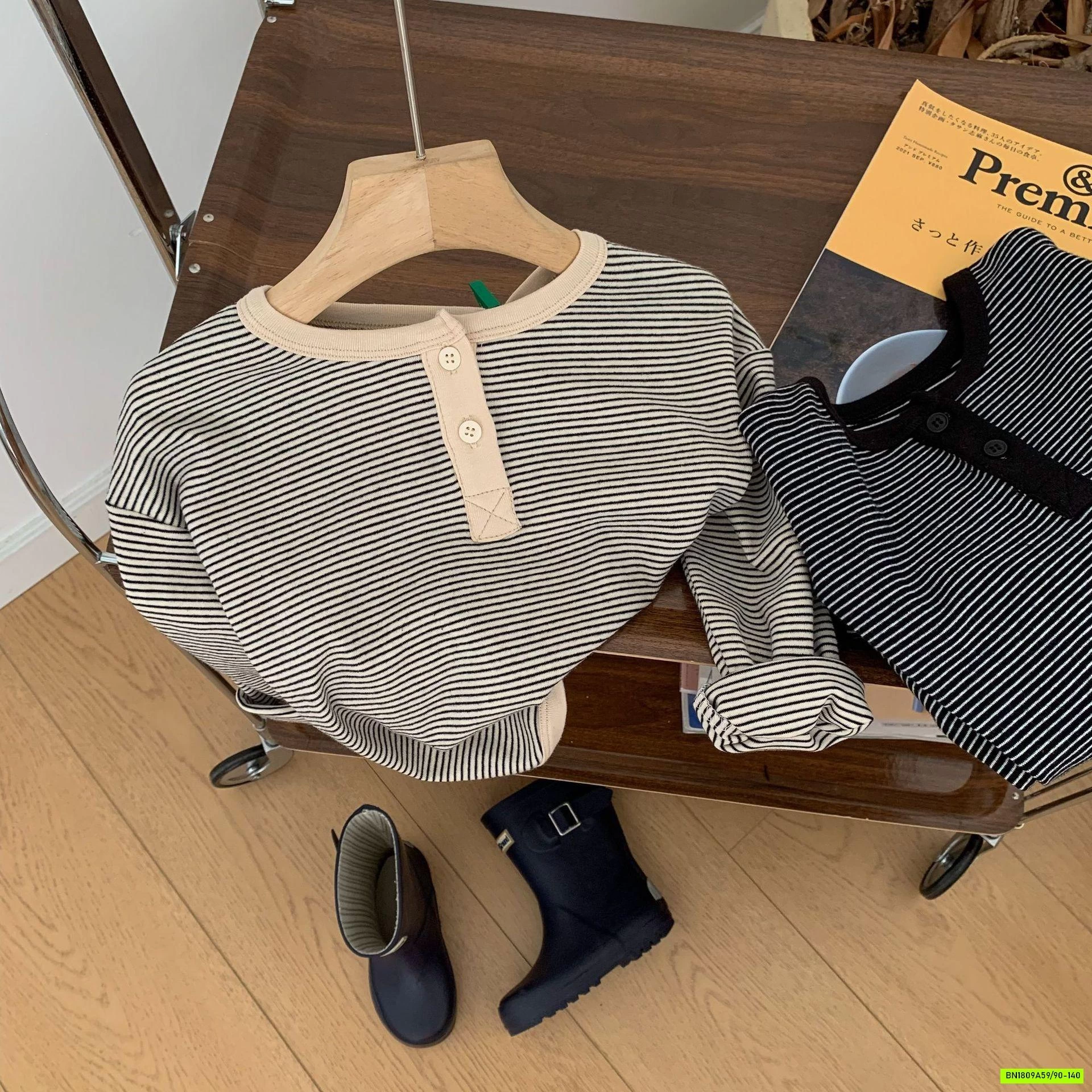 ÁO NỈ KẺ NGANG NHỎ