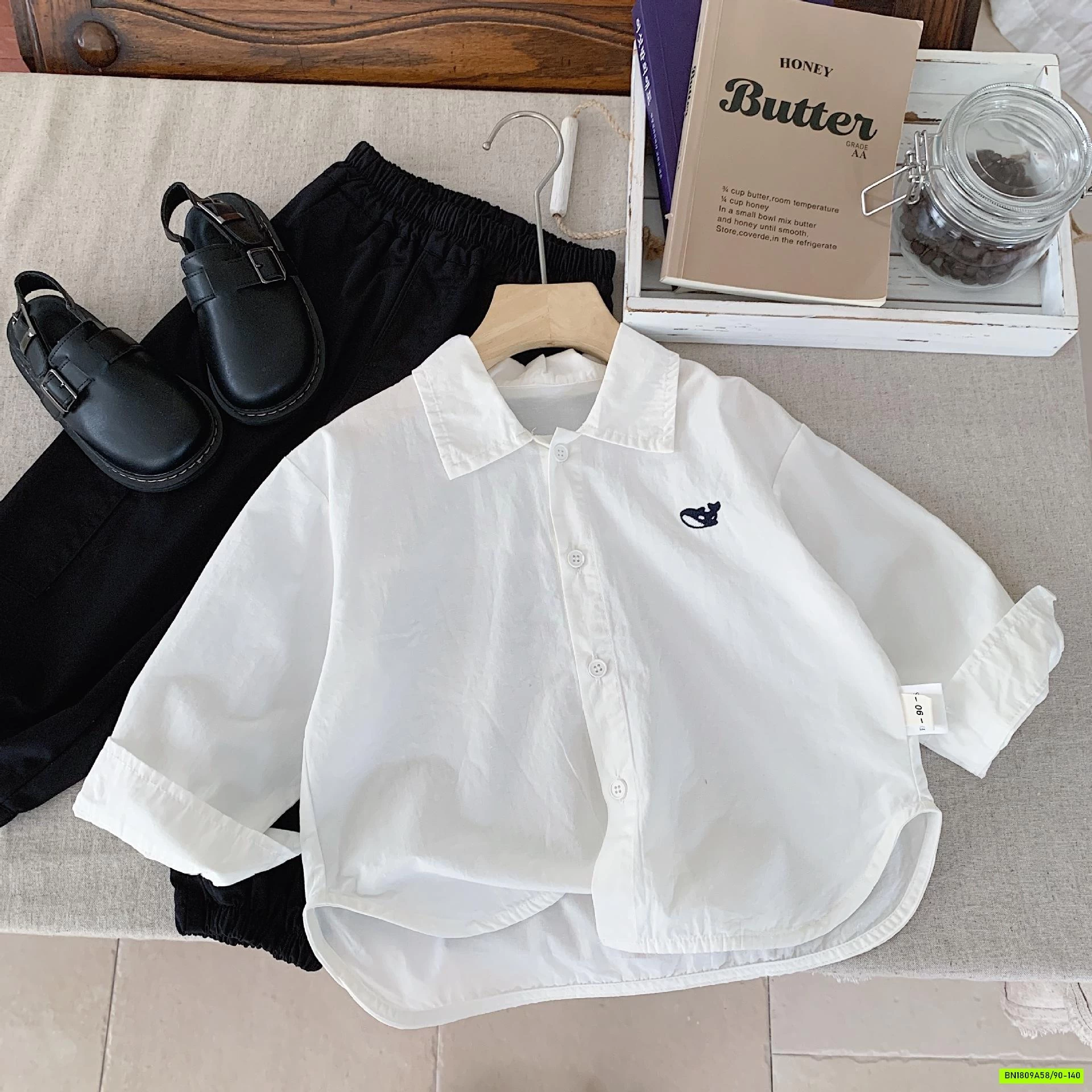 SƠ MI DÀI TAY LOGO CÁ HEO