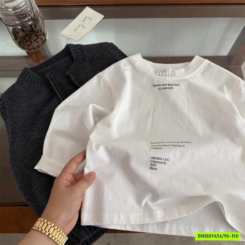 ÁO THUN IN CHỮ NHỎ MMY