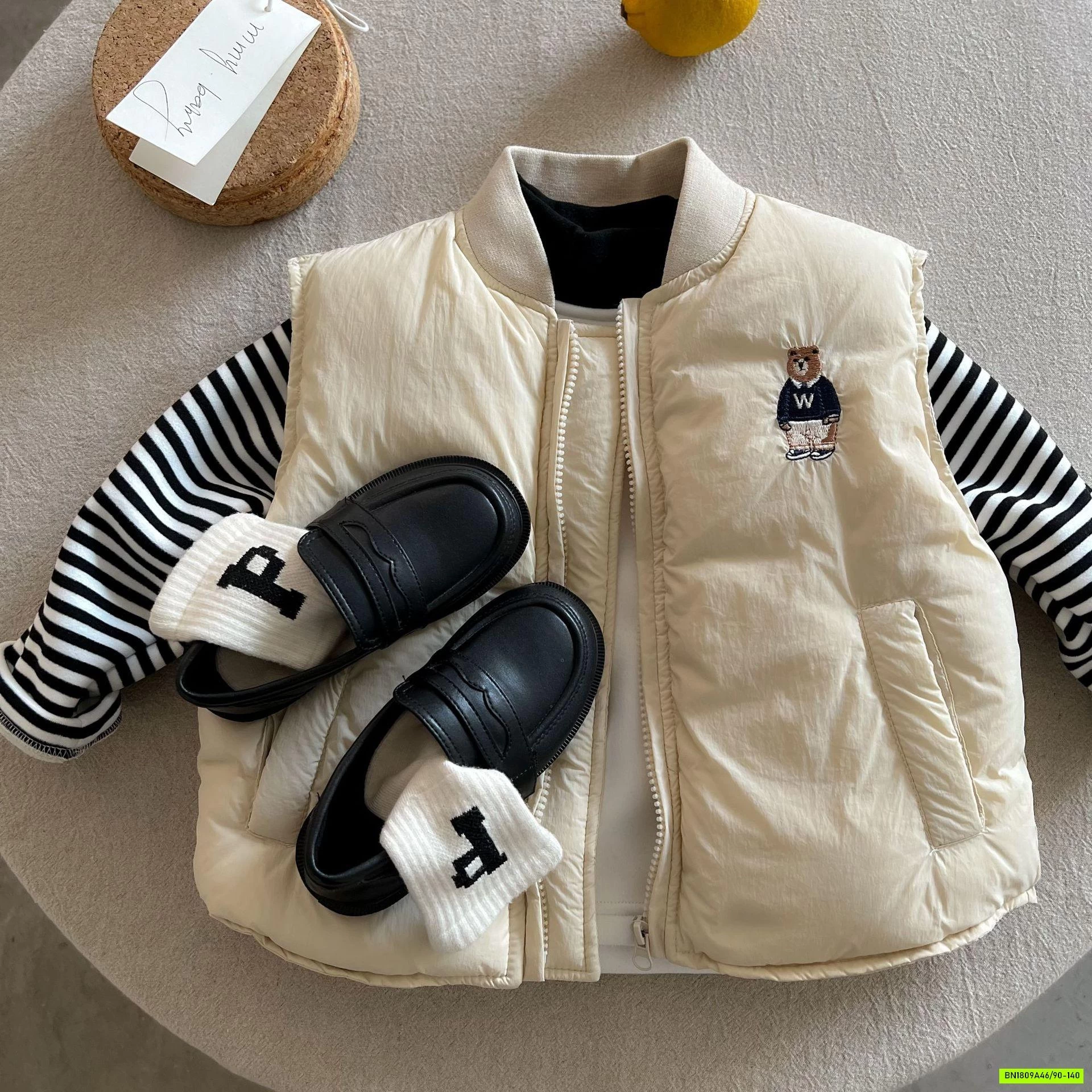 GILE PHAO THÊU LOGO GẤU MMY