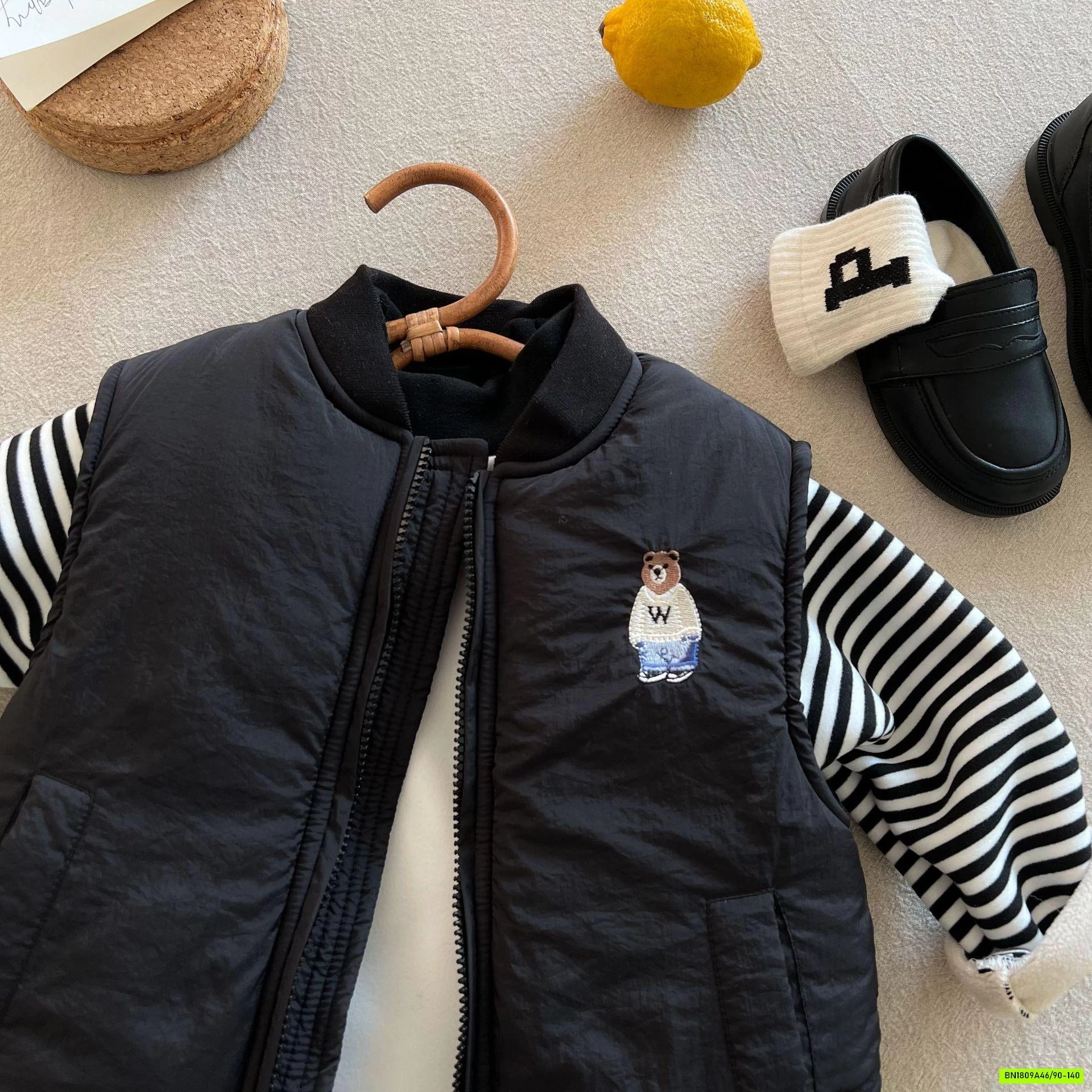 GILE PHAO THÊU LOGO GẤU MMY