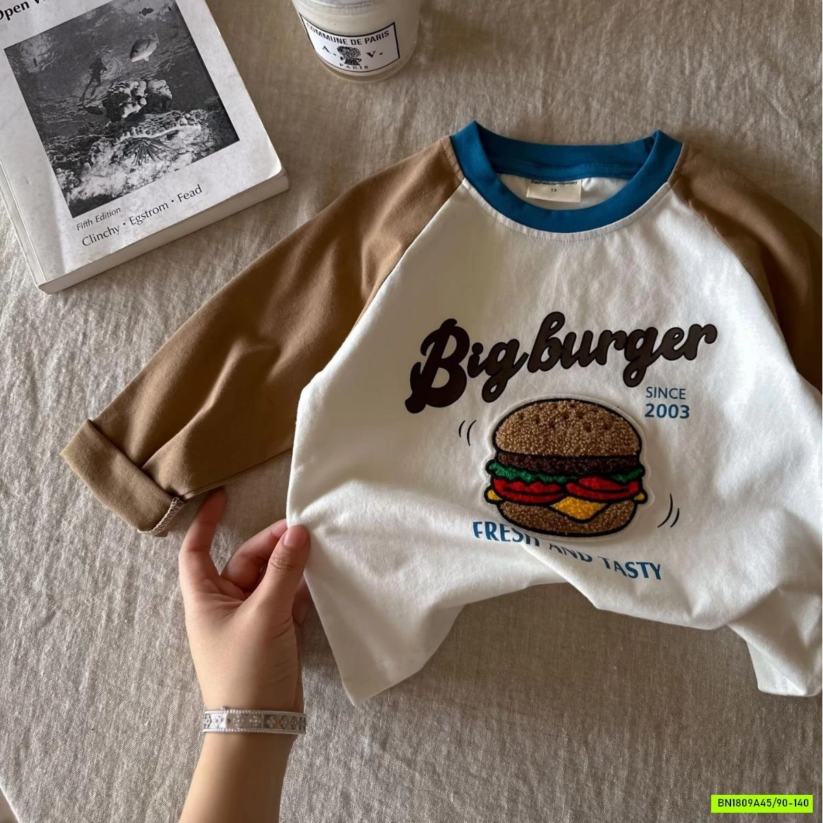 ÁO THUN PHỐI MÀU TAY MMGGBABY