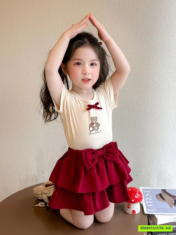 SÉT ÁO GẤU MIX CV ĐỎ