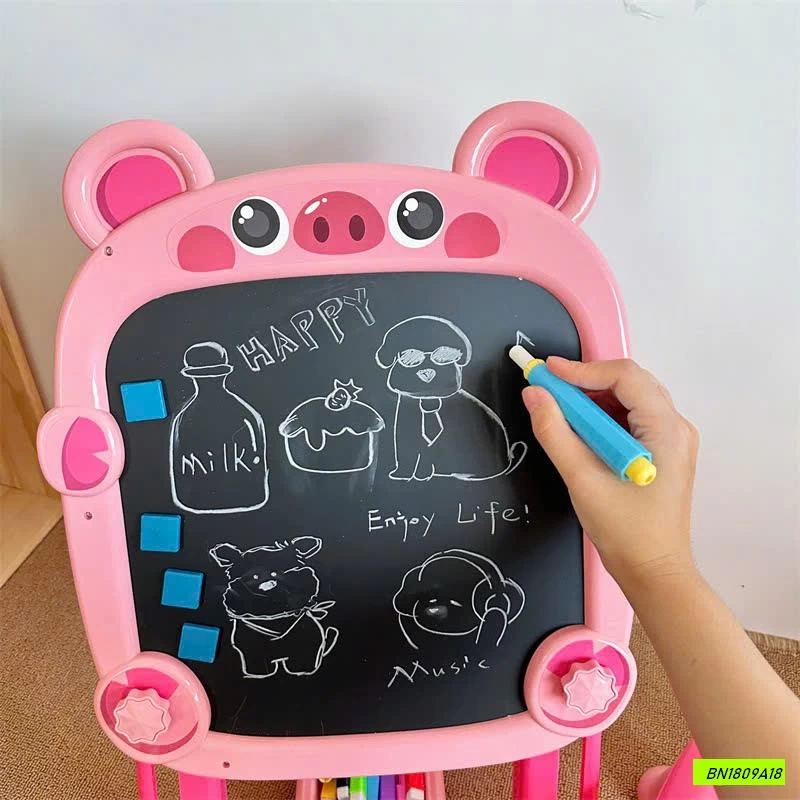 BẢNG VẼ 2 MẶT KÈM GHẾ CHO BÉ