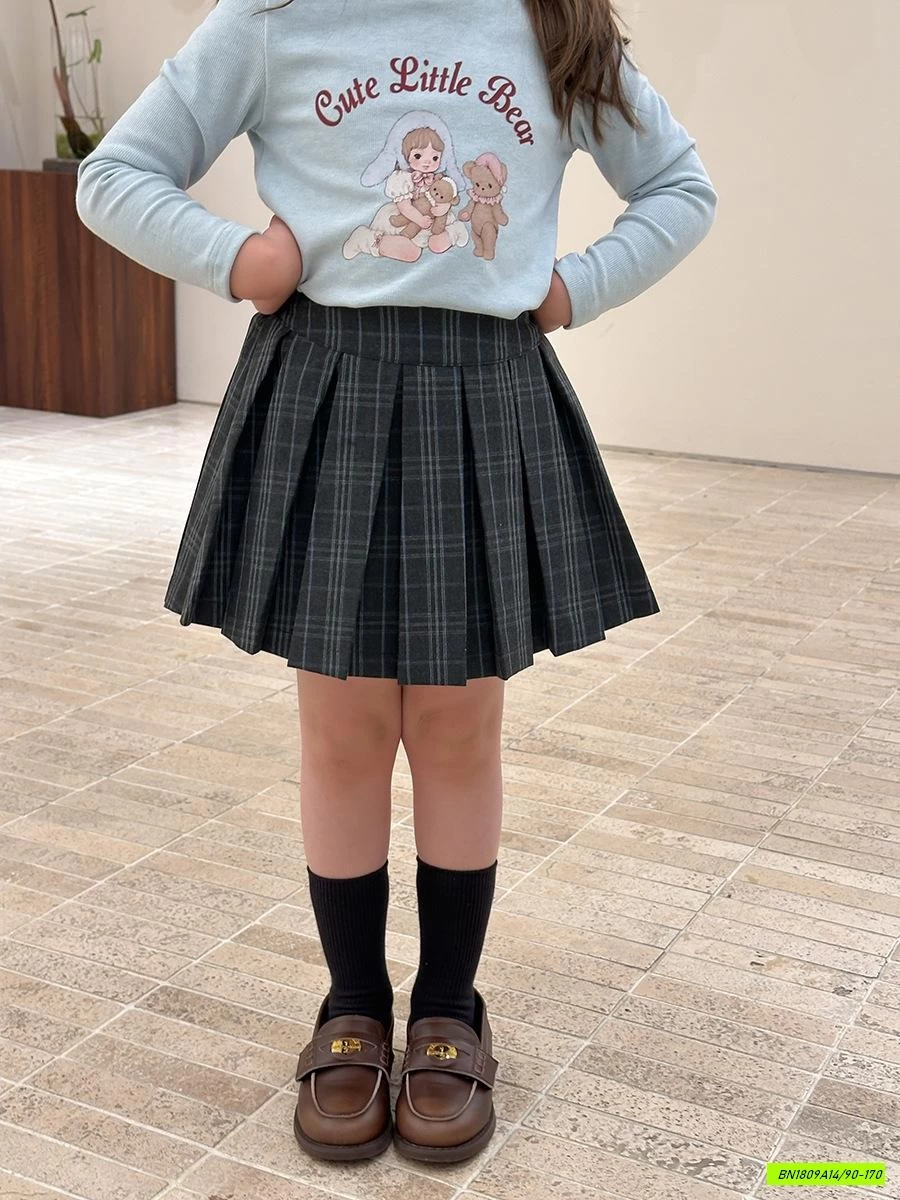 CHÂN VÁY XẾP LY CARO 25G059 AMBB