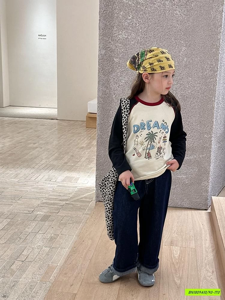 ÁO THUN IN HÌNH PHỐI MÀU TAY 25G062 AMBB