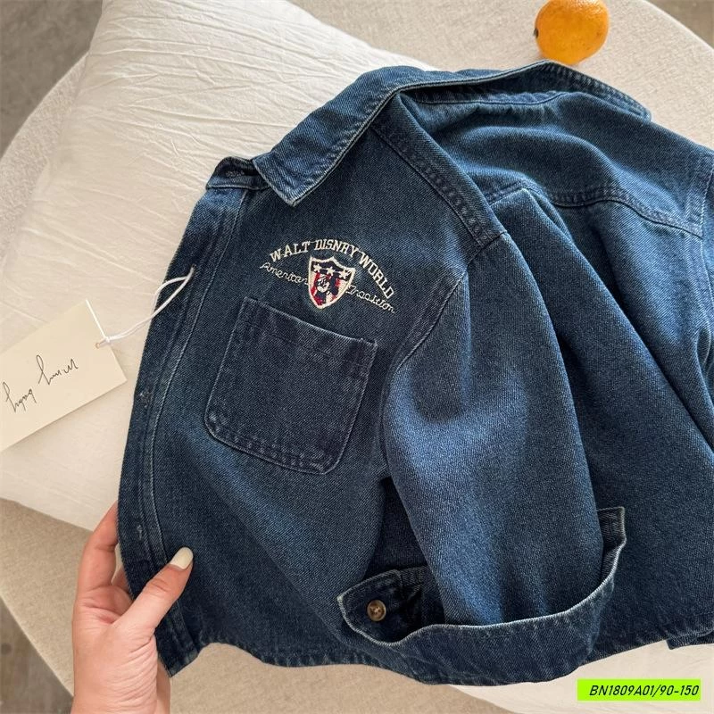 KHOÁC SƠ MI DENIM THÊU GẤU MMY