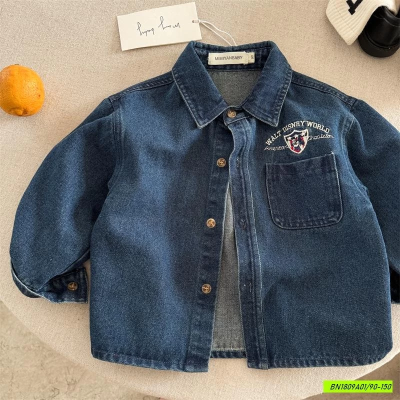 KHOÁC SƠ MI DENIM THÊU GẤU MMY