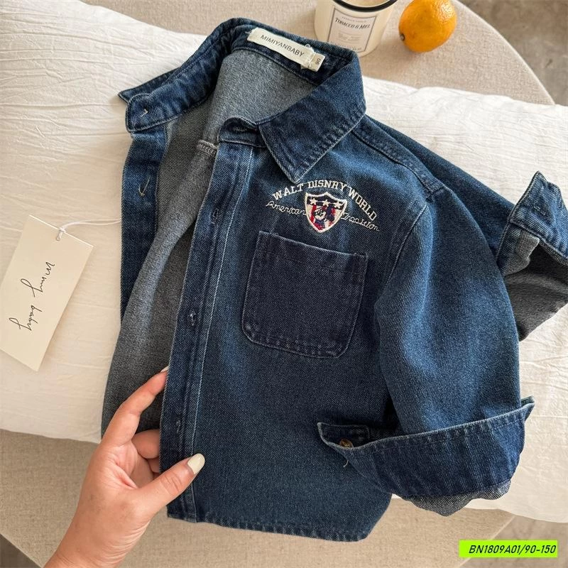 KHOÁC SƠ MI DENIM THÊU GẤU MMY