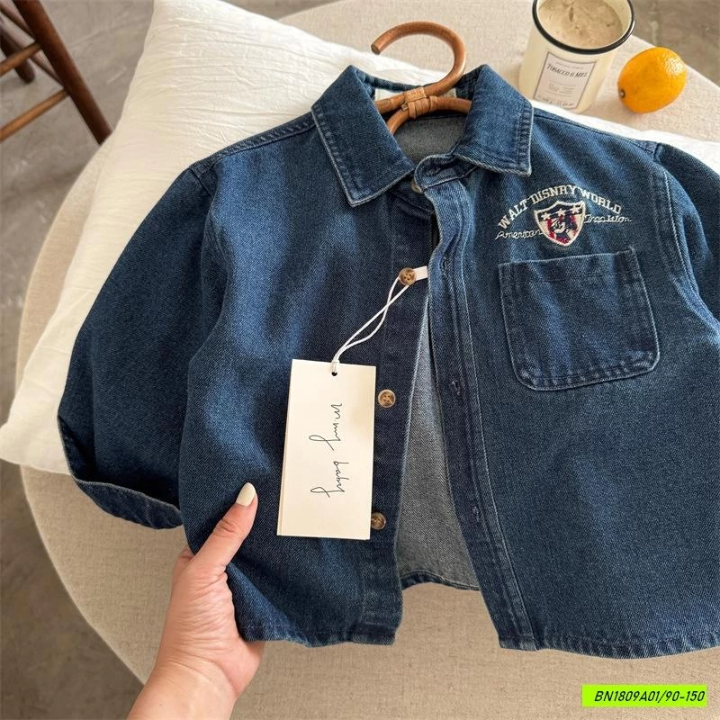 KHOÁC SƠ MI DENIM THÊU GẤU MMY