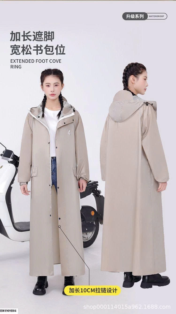 Áo mưa măng tô dáng rộng