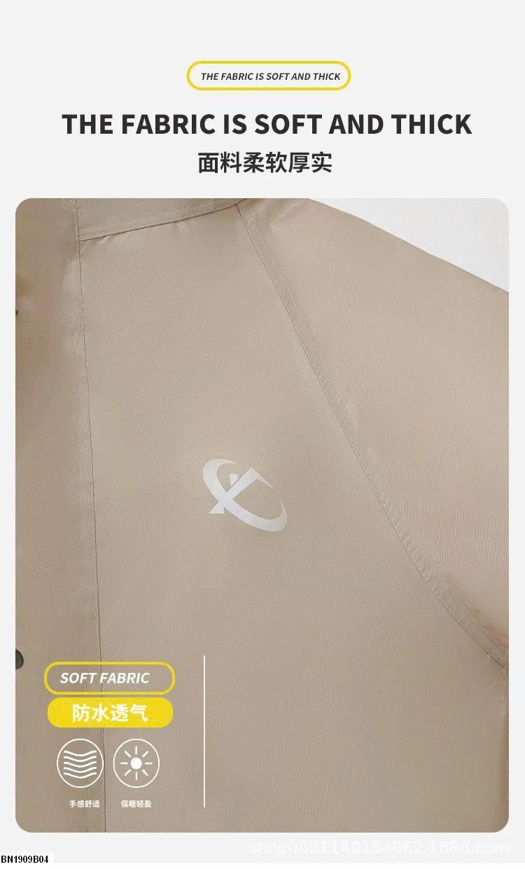 Áo mưa măng tô dáng rộng