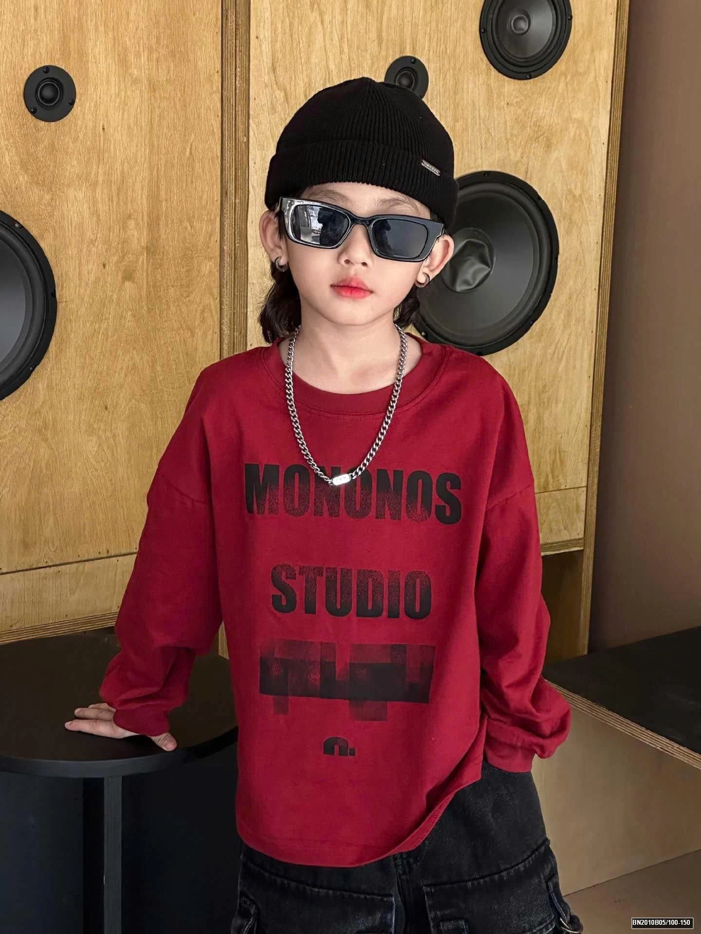 ÁO THUN ĐỎ DÀI TAY IN CHỮ