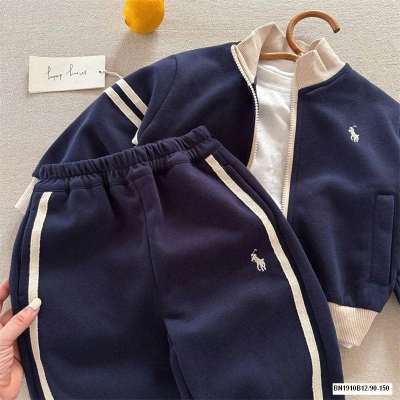 BỘ NỈ KÉO KHÓA LOGO NGỰA MMY  50710