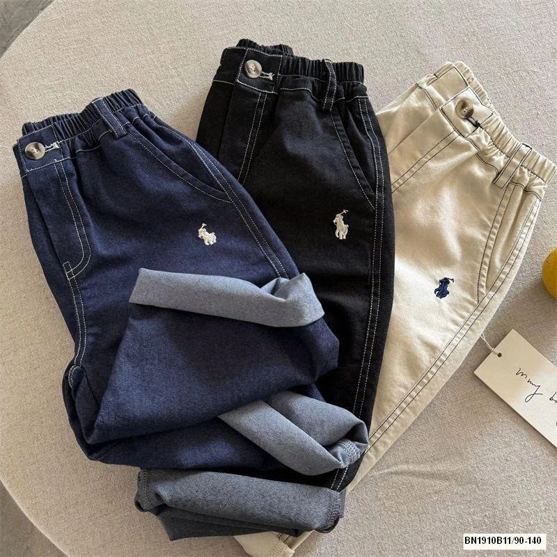 QUẦN BAGGY CHỈ NỔI LOGO NGỰA MMY