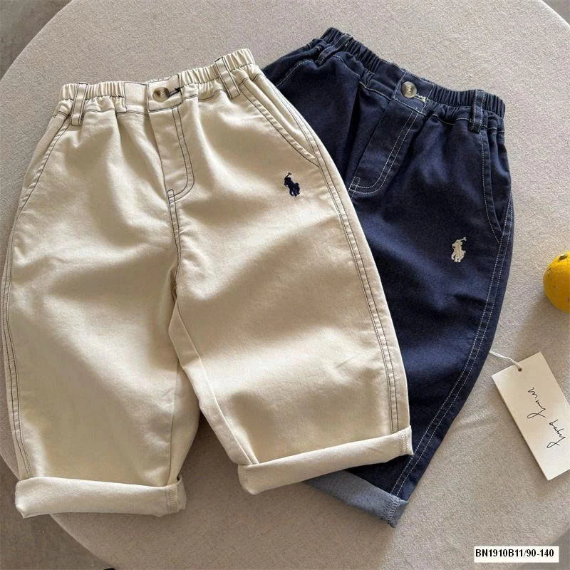 QUẦN BAGGY CHỈ NỔI LOGO NGỰA MMY