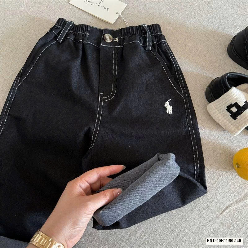 QUẦN BAGGY CHỈ NỔI LOGO NGỰA MMY